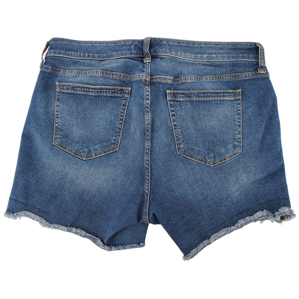 Torrid Womens 12 Mid-Rise Distressed Medium Wash Denim Jean Shorts Pre-Owned - Picture 7 of 10